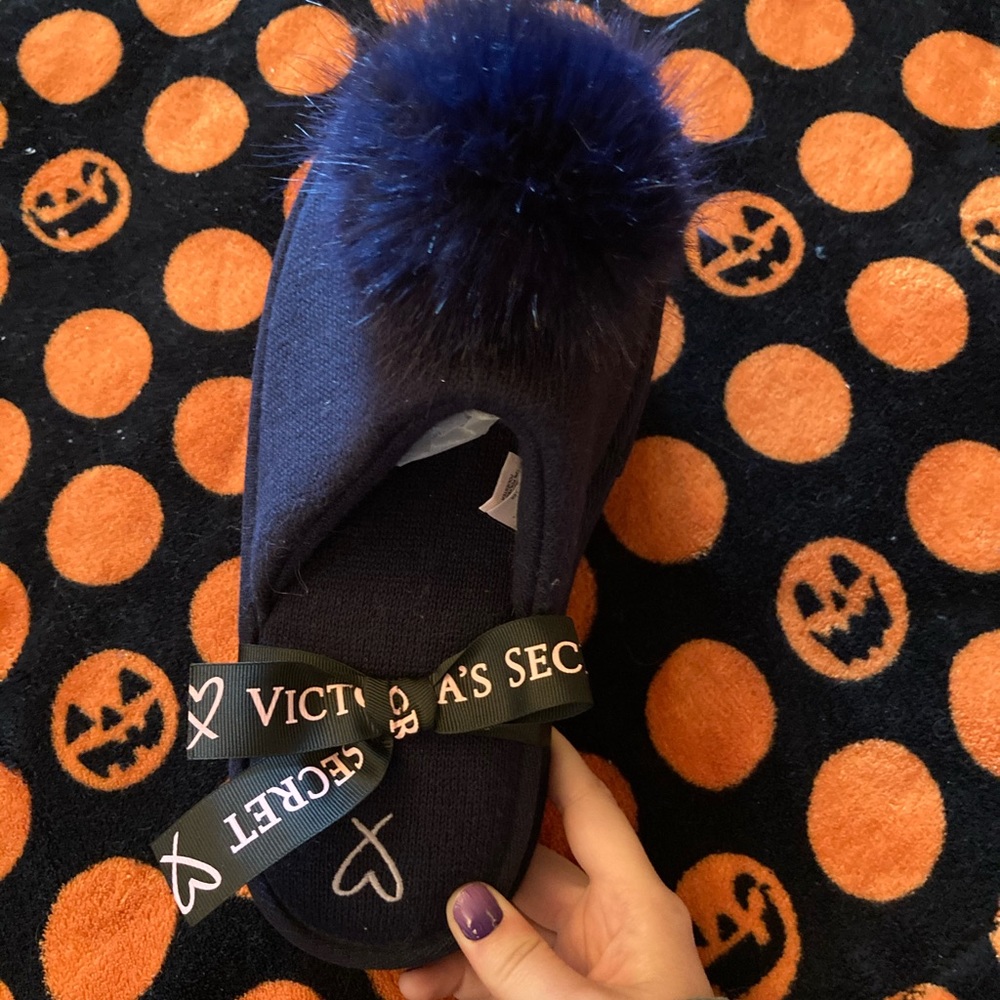 Victoria’s Secret Navy Slippers NWT